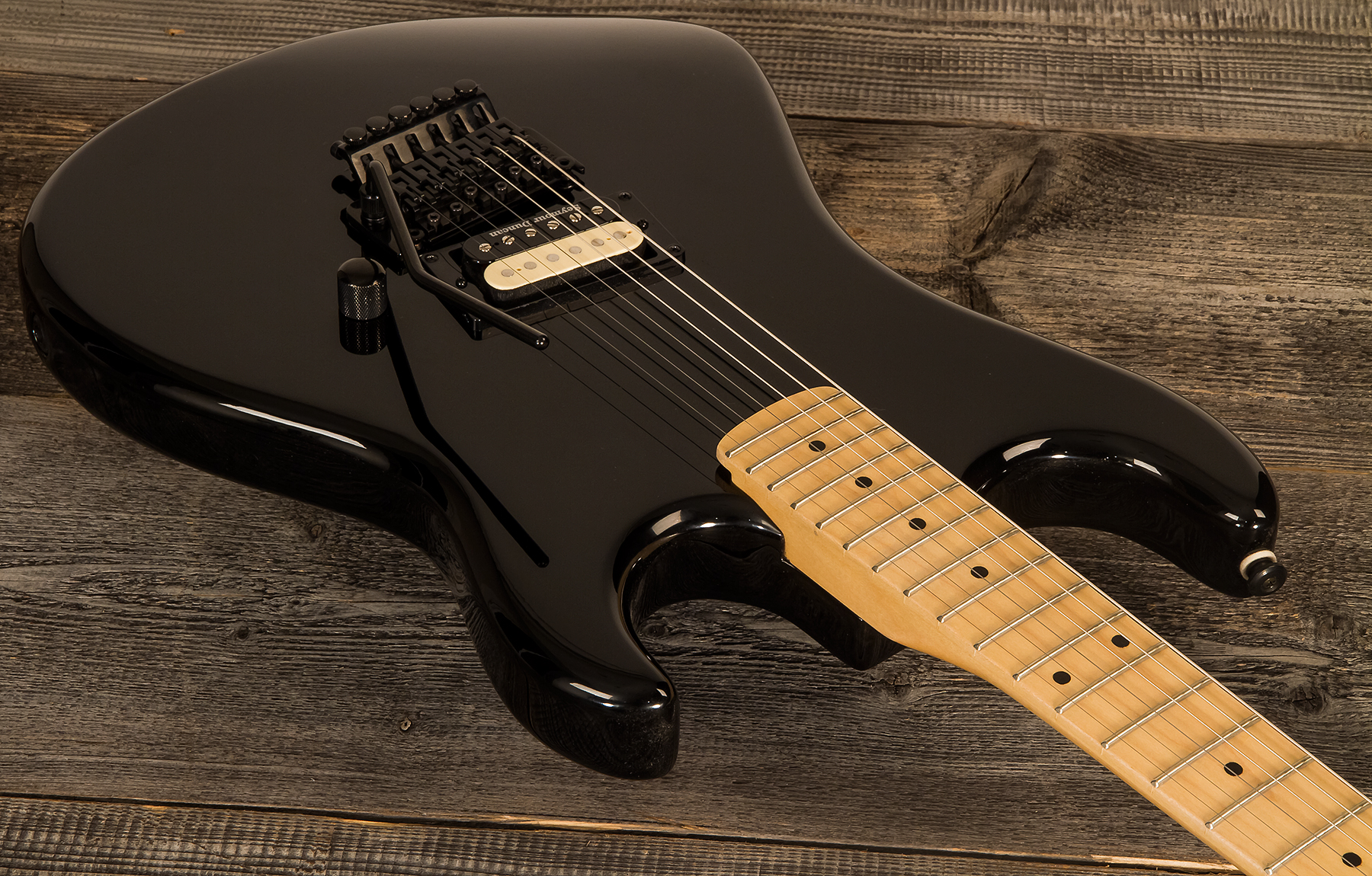 Kramer Baretta H Seymour Duncan Fr Mn - Ebony - Elektrische gitaar in Str-vorm - Variation 1