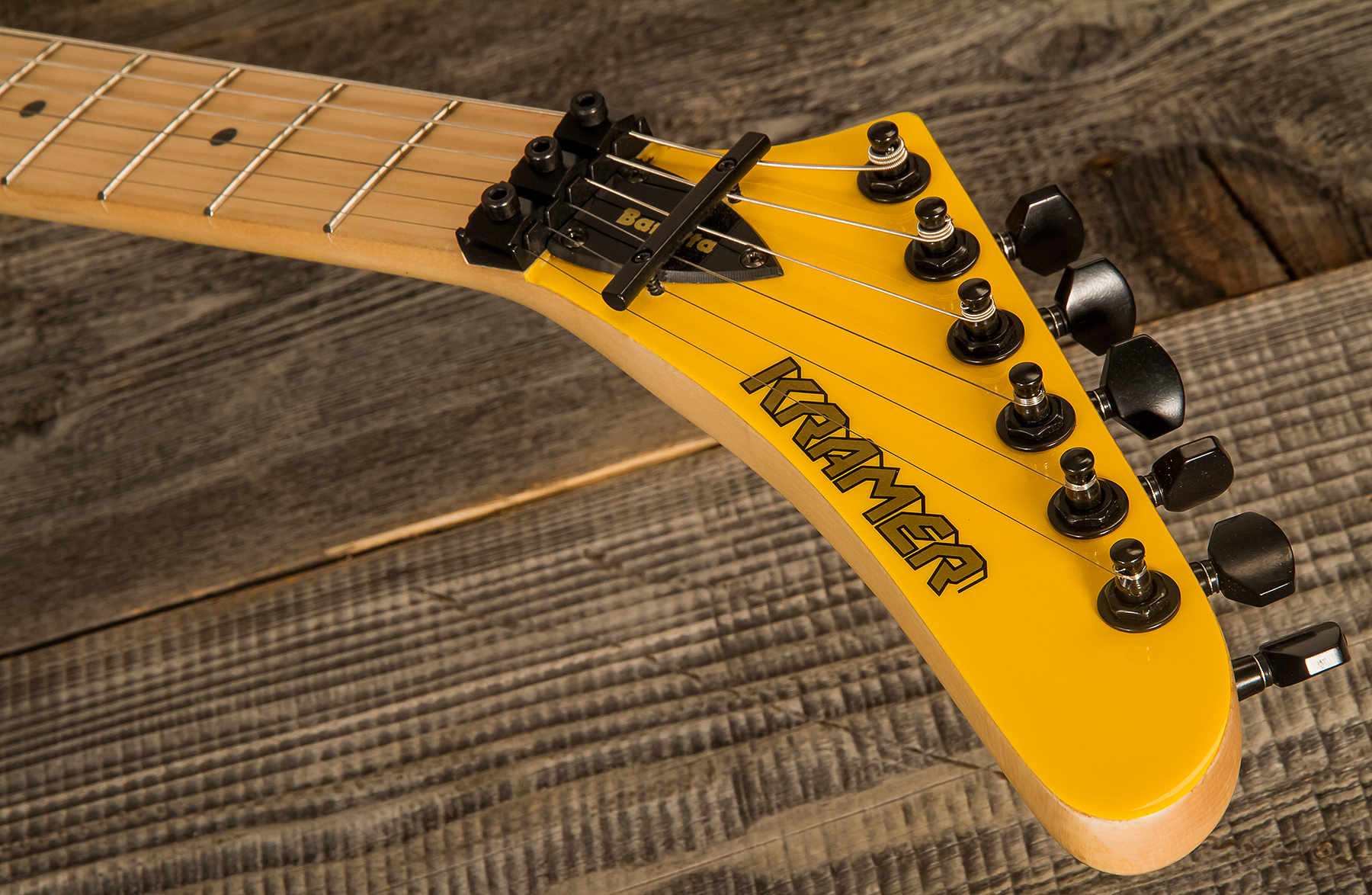 Kramer Baretta H Seymour Duncan Fr Mn - Bumblebee Yellow - Elektrische gitaar in Str-vorm - Variation 4