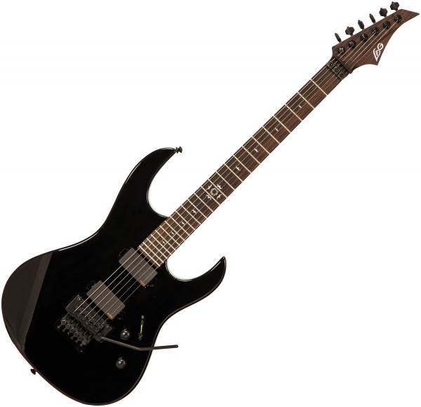 Solid body elektrische gitaar Lag Arkane Custom Bédarieux #023294 - black