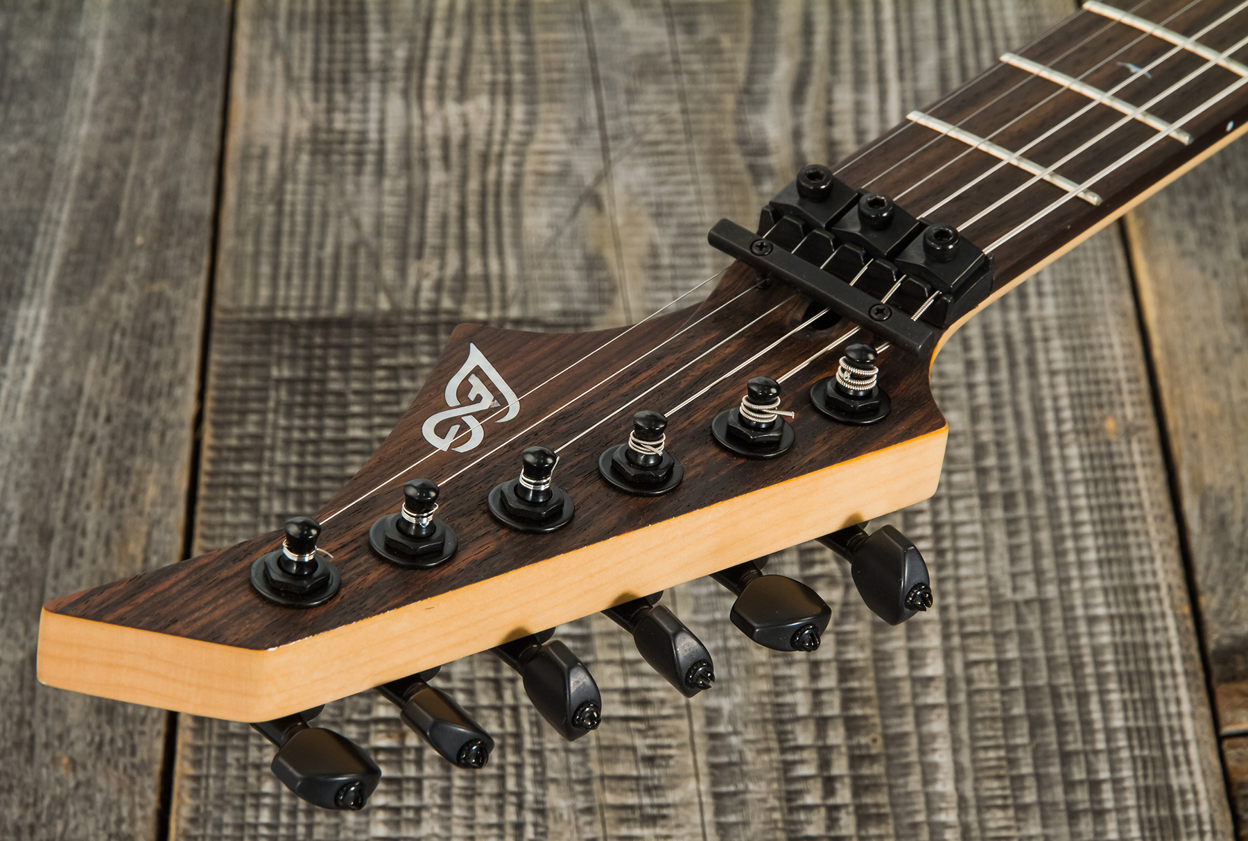 Lag Arkane Custom Bedarieux 2h Emg Fr Rw #023294 - Black - Elektrische gitaar in Str-vorm - Variation 6