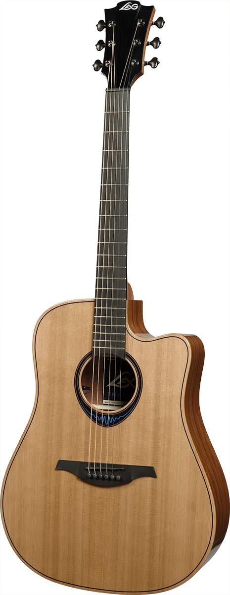 Lag Bluewave 2 Dreadnought Cutaway Smart Guitar - Naturel - Elektro-akoestische gitaar - Variation 1