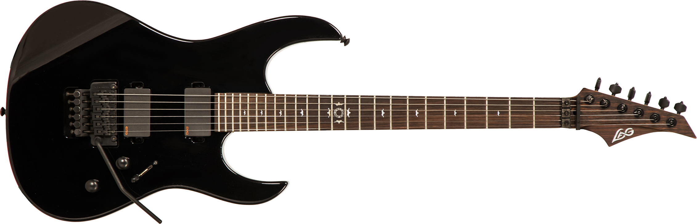 Lag Arkane Custom Bedarieux 2h Emg Fr Rw #023294 - Black - Elektrische gitaar in Str-vorm - Main picture