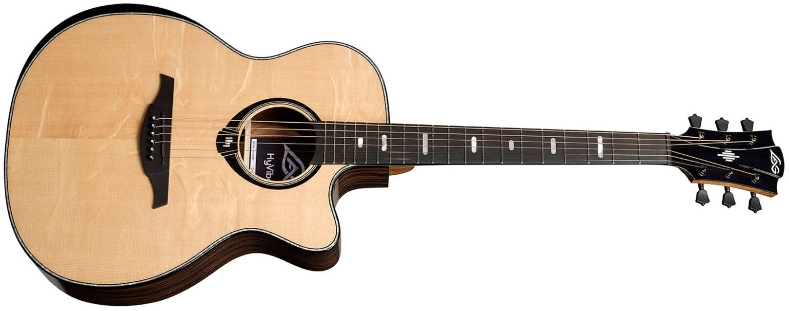 Lag Hv50ace Hyvibe H2 Auditoruium Cw Epicea Bokote Bkbr - Natural - Folk gitaar - Main picture