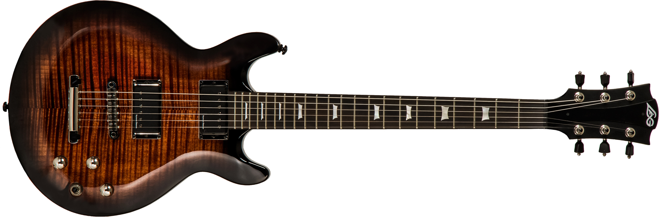 Lag Roxane R500 2h Seymour Duncan Ht Bw - Brown Shadow - Guitarra eléctrica de doble corte. - Main picture