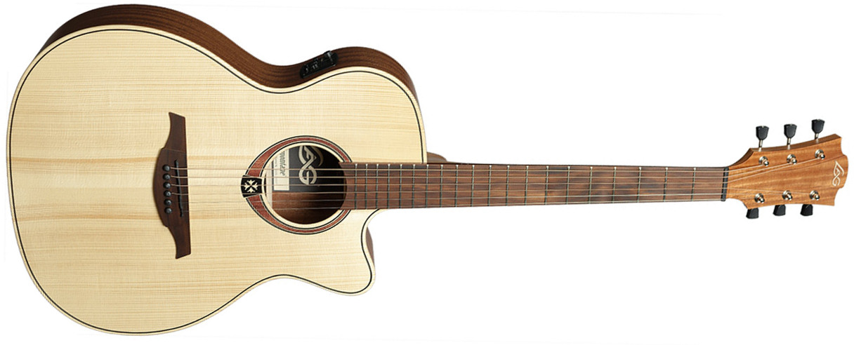 Lag T70ace Tramontane Auditorium Cw Epicea Sapele Bro - Naturel - Elektro-akoestische gitaar - Main picture