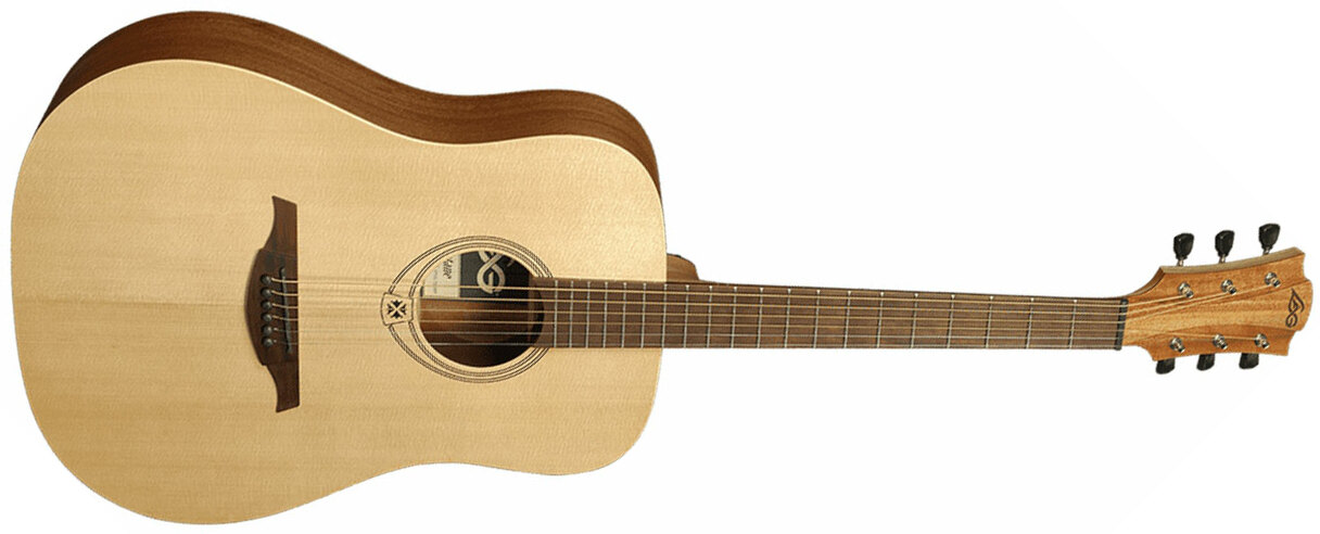 Lag T7d Tramontane Dreadnought Epicea Sapele Bro - Natural - Westerngitaar & electro - Main picture