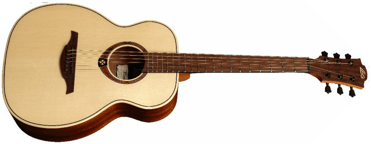 Lag Travel Spe Tramontane Epicea Sapele Bro +housse - Naturel - Elektro-akoestische gitaar - Main picture