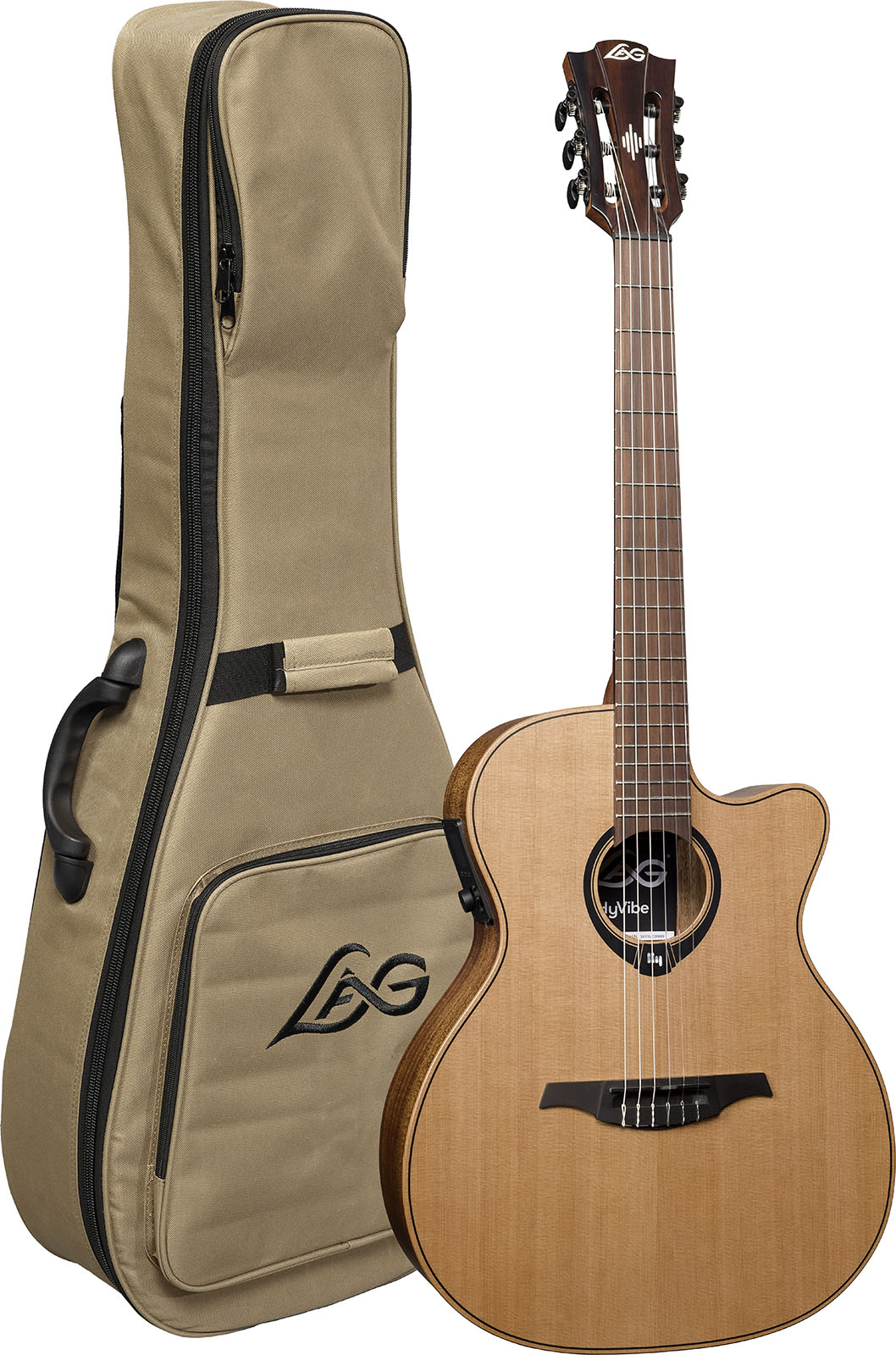 Lag Hv10-n-ace Hyvibe H2 Auditorium Cw Cedre Khaya Brbr - Natural - Klassieke gitaar 4/4 - Variation 6