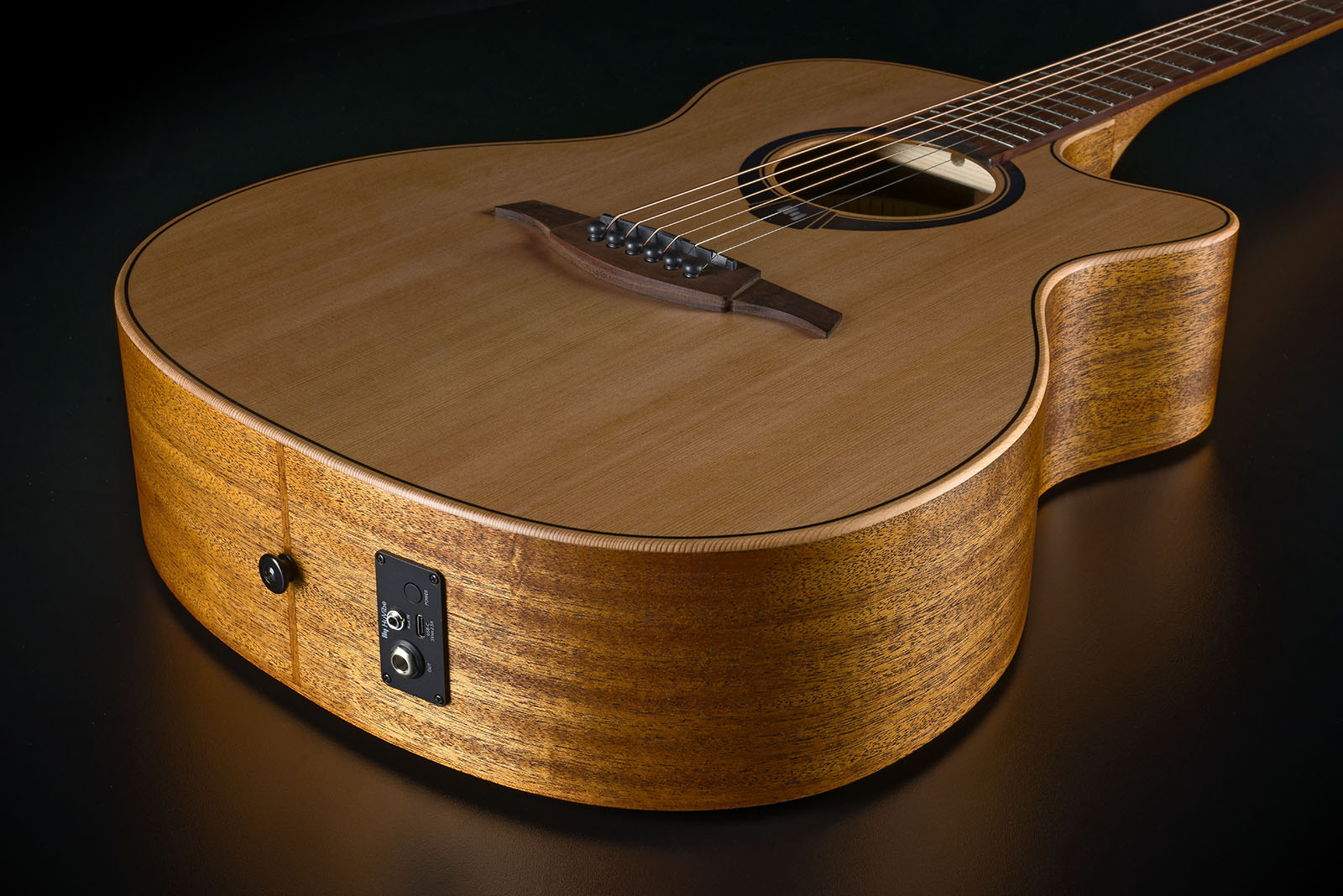 Lag Hv10ace Hyvibe H2 Auditorium Cw Cedre Khaya Bra - Natural - Folk gitaar - Variation 2