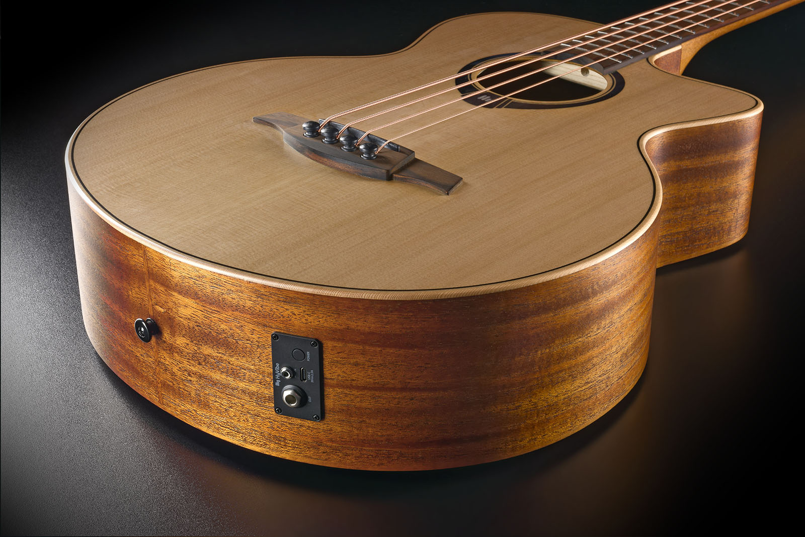 Lag Hv10bce Hyvibe H2 Bass Cw Shsc Cedre Khaya Bra - Natural - Akoestische bas - Variation 2