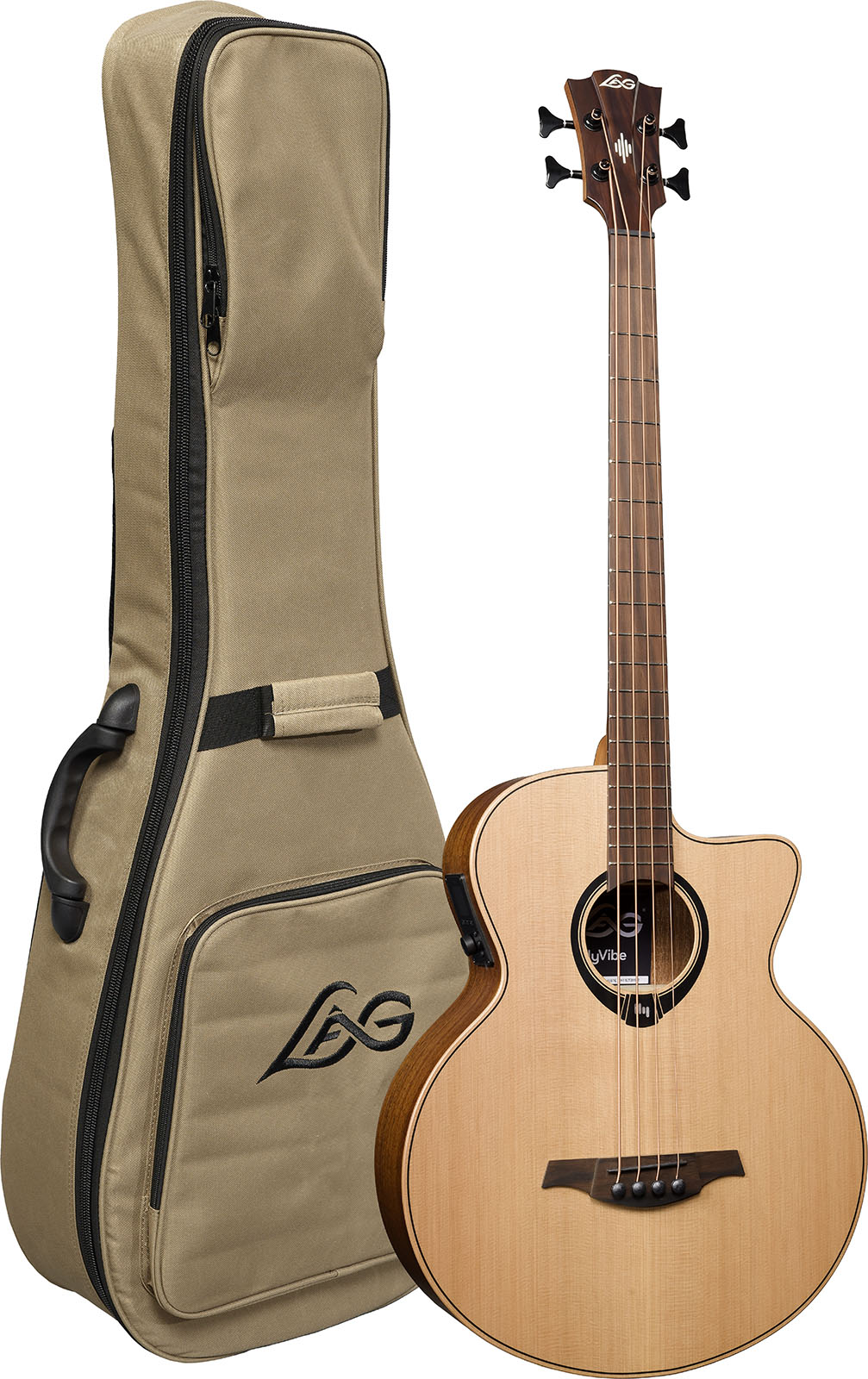 Lag Hv10bce Hyvibe H2 Bass Cw Shsc Cedre Khaya Bra - Natural - Akoestische bas - Variation 6