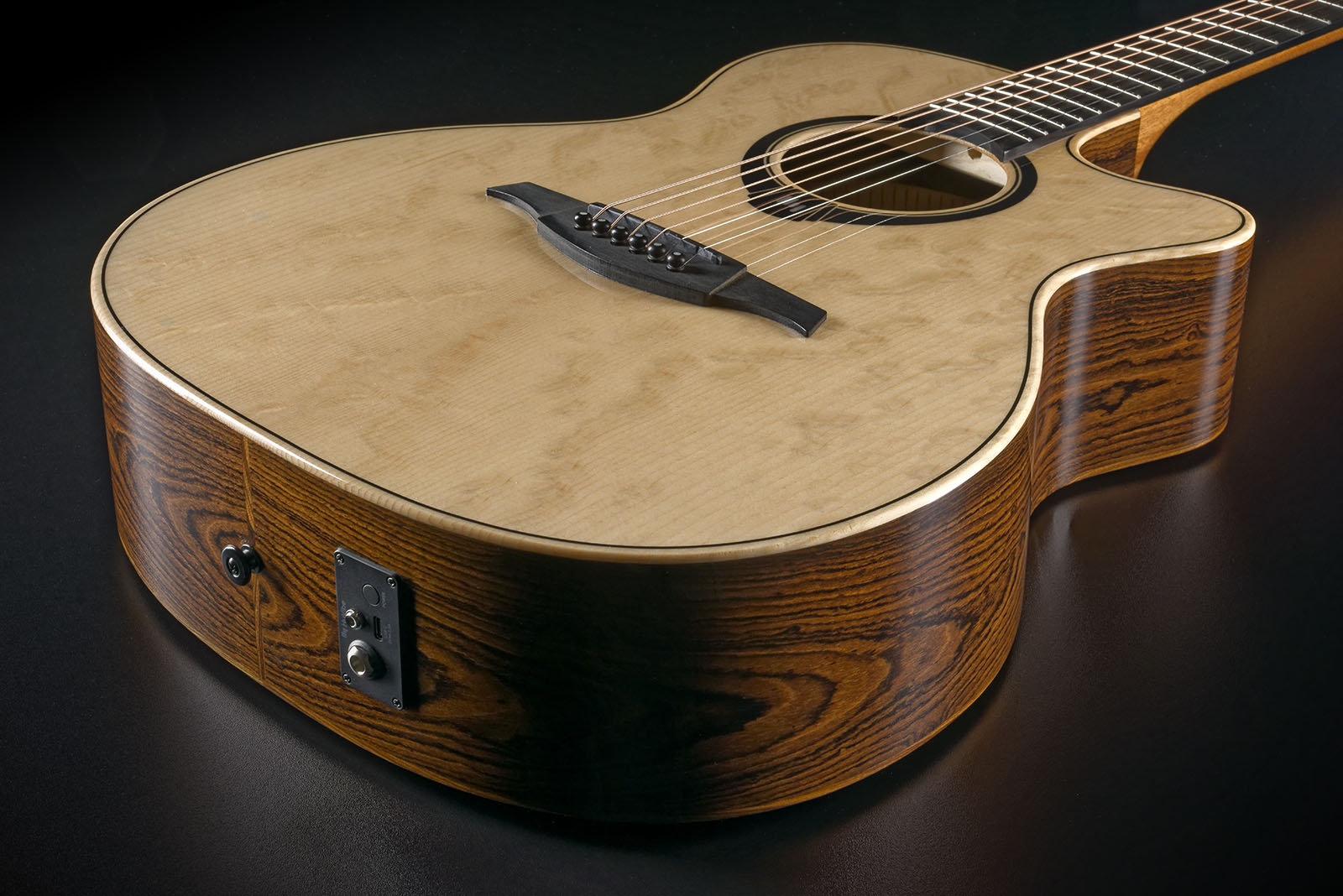 Lag Hv30ace Hyvibe H2 Auditorium Cw Epicea Bokote Bkbr - Natural - Folk gitaar - Variation 2