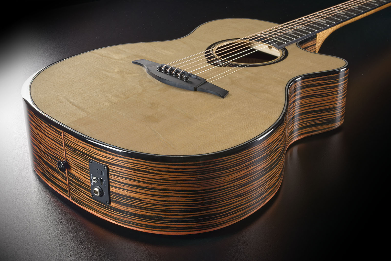 Lag Hv50ace Hyvibe H2 Auditoruium Cw Epicea Bokote Bkbr - Natural - Folk gitaar - Variation 2