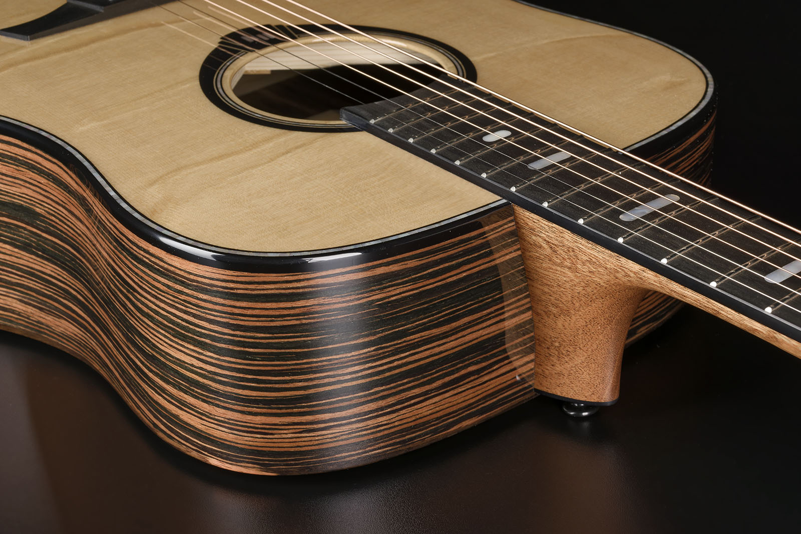Lag Hv50de Hyvibe H2 Dreadnought Epicea Bokote Bkbr - Natural - Folk gitaar - Variation 4