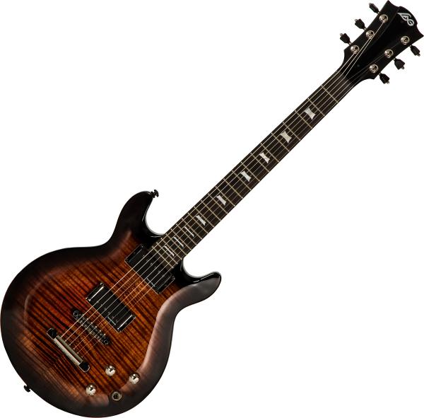 Solid body elektrische gitaar Lag Roxane R500 - brown shadow