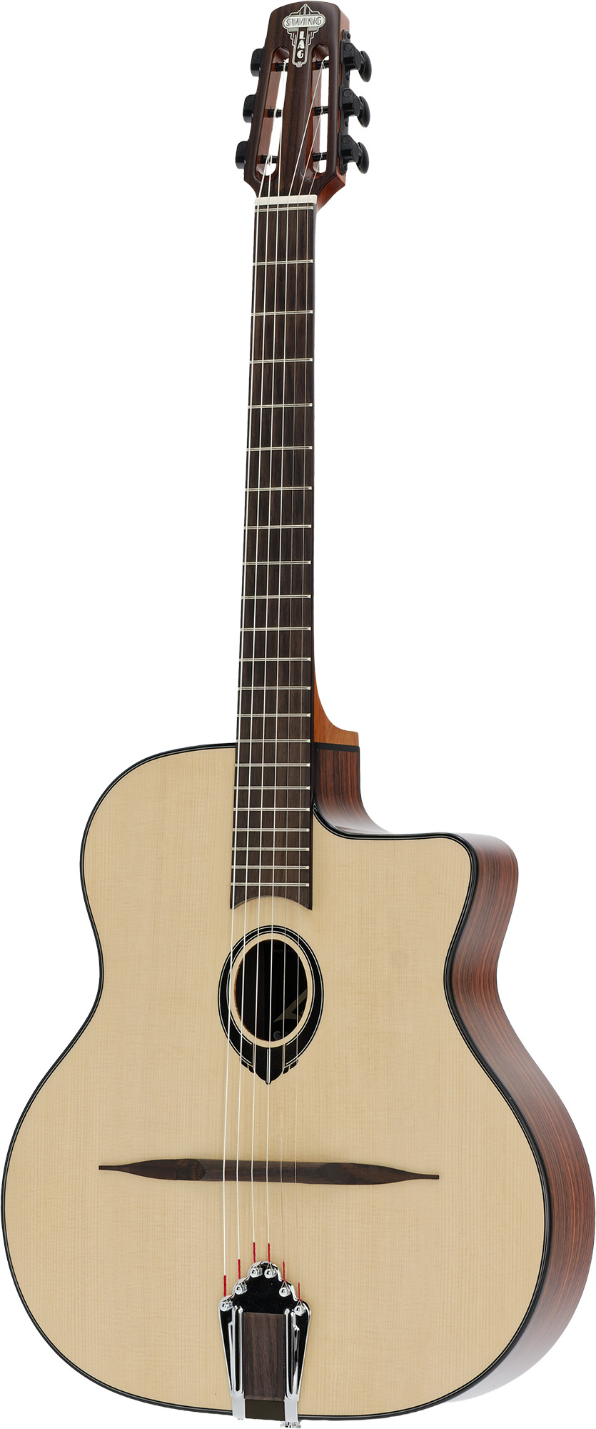 Lag Sl200 Solid Spruce + Housse - Natural - Gipsy gitaar - Variation 1