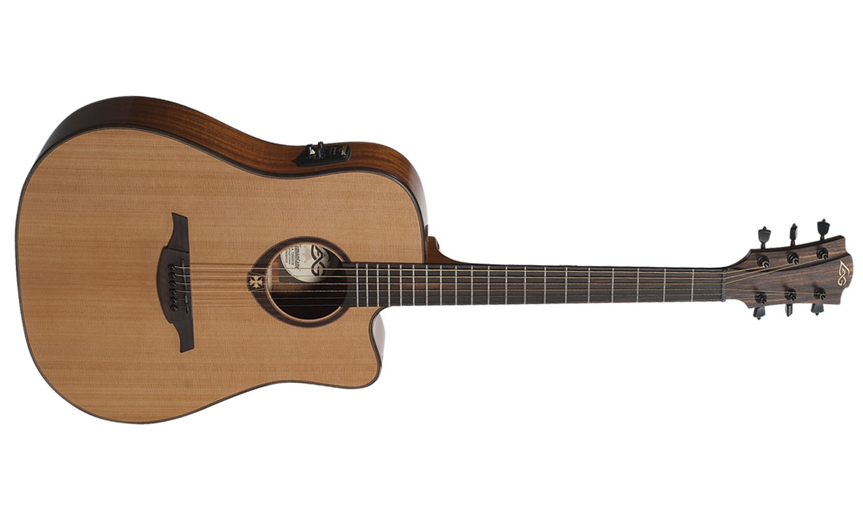 Lag T200dce Tramontane Dreadnought Cw Cedre Acajou Rw - Natural Gloss - Elektro-akoestische gitaar - Variation 1