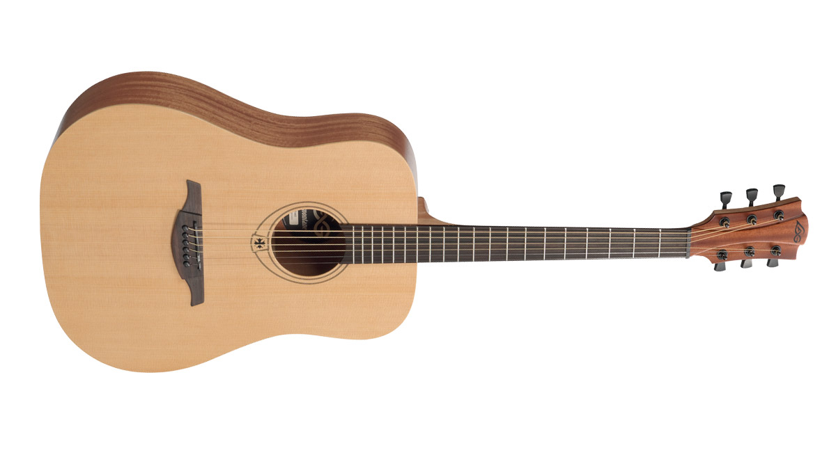 Lag T44d-pack Tramontane Dreadnought Epicea Acajou - Naturel Satin - Western gitaar set - Variation 1