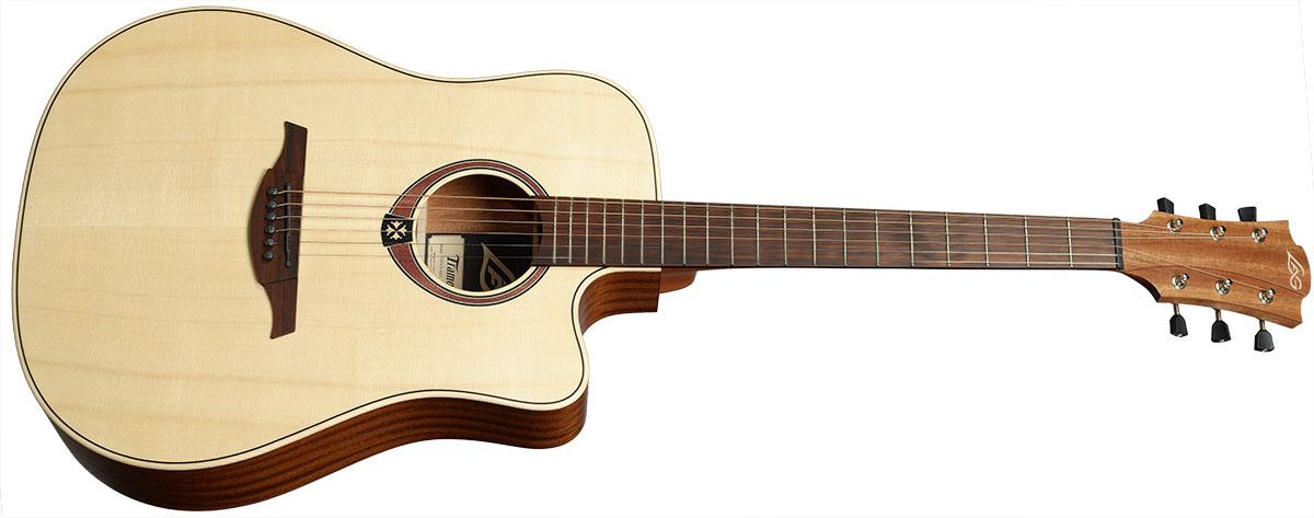 Lag T70dce Ii Tramontane Auditorium Cw Epicea Sapele Bro - Naturel Satin - Elektro-akoestische gitaar - Variation 1