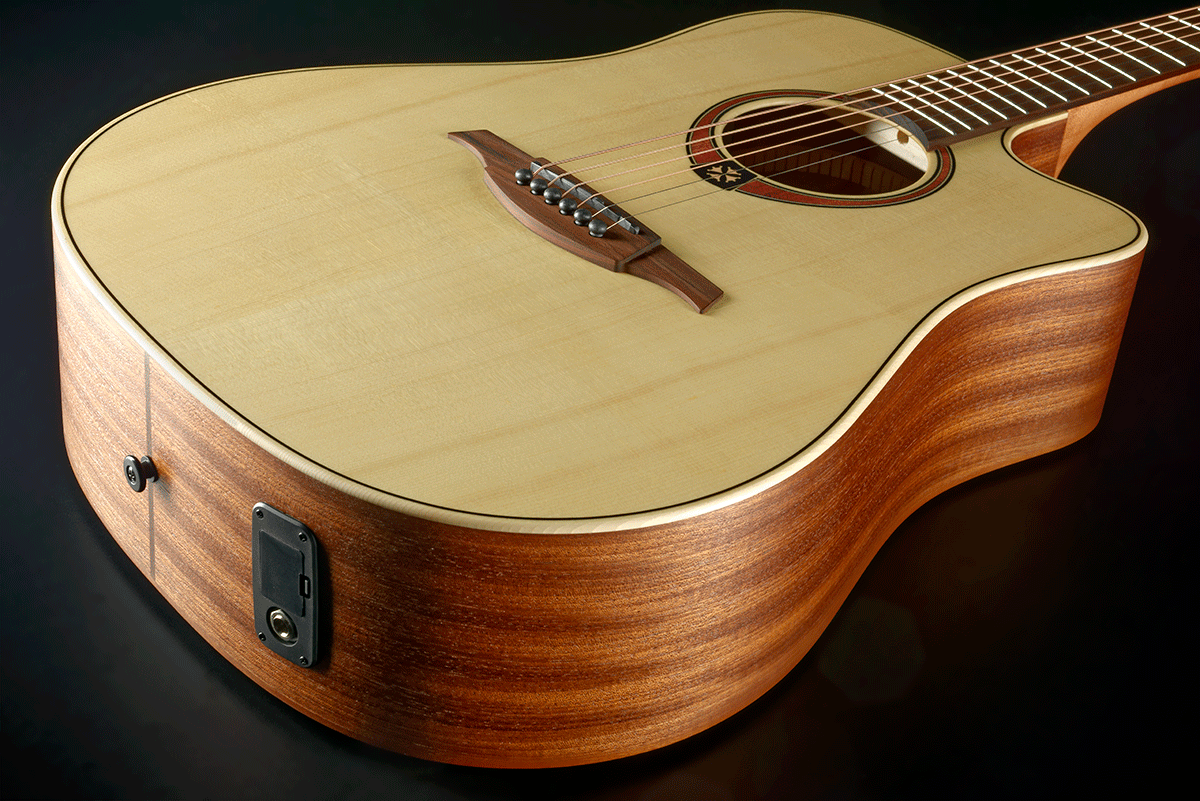 Lag T70dce Ii Tramontane Auditorium Cw Epicea Sapele Bro - Naturel Satin - Elektro-akoestische gitaar - Variation 2