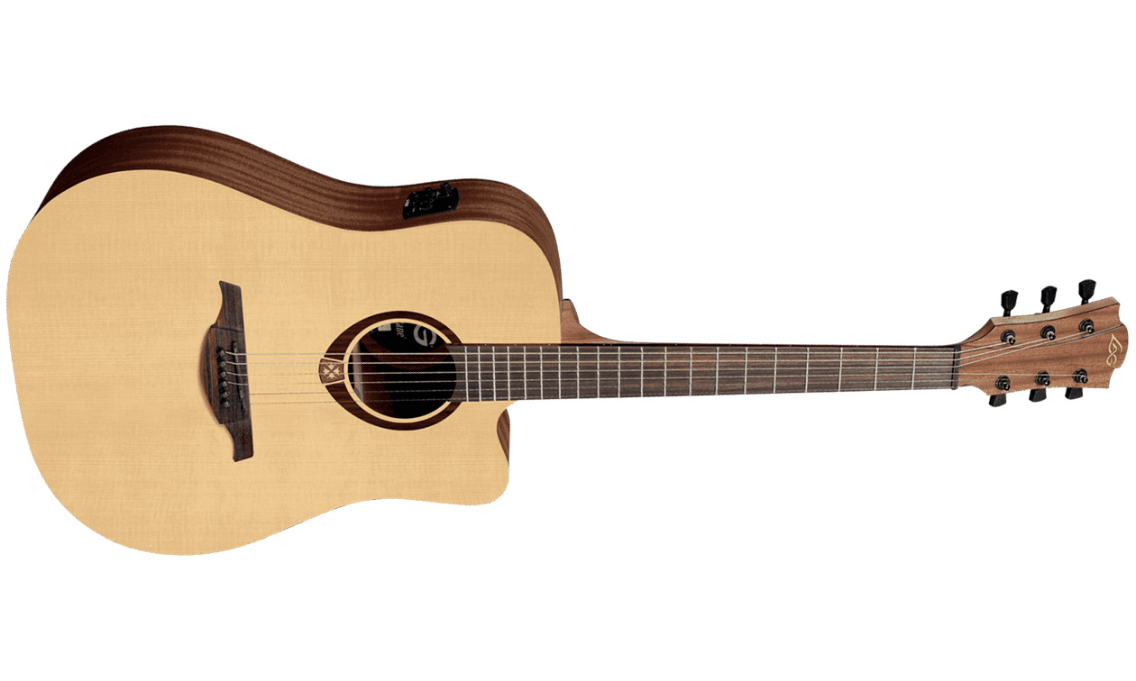 Lag T70dce Tramontane Dreadnought Cw Epicea Sapele Bro - Naturel Satin - Elektro-akoestische gitaar - Variation 2