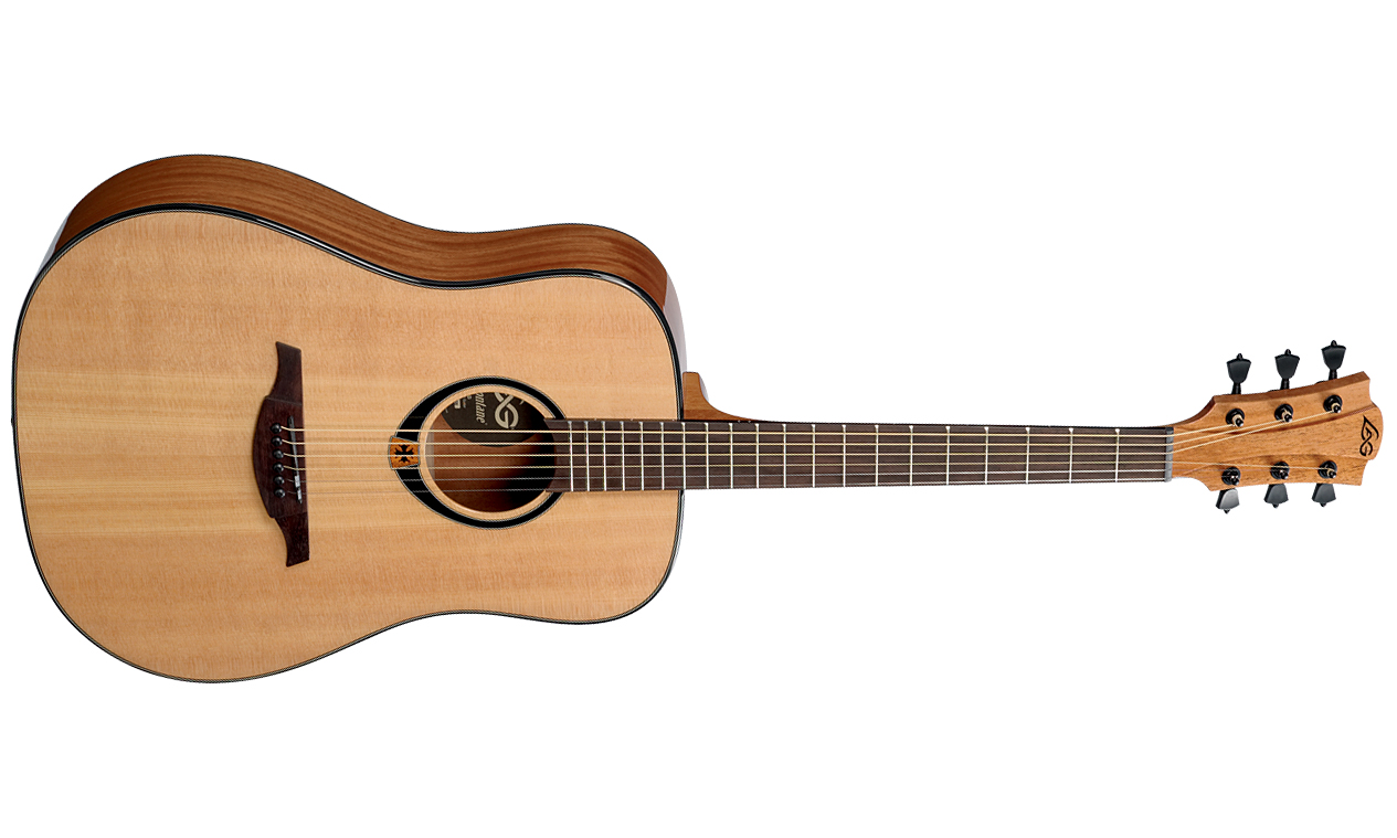 Lag T80d Tramontane  Dreadnought Epicea Acajou - Naturel Brillant - Westerngitaar & electro - Variation 1