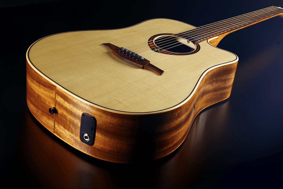 Lag T88dce Tramontane Dreadnought Cw Epicea Khaya Bro - Naturel - Elektro-akoestische gitaar - Variation 2