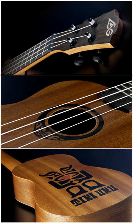 Lag Tku10s Tiki Uku Soprano Sapele 2016 - Natural Open Pore - Ukulele - Variation 2