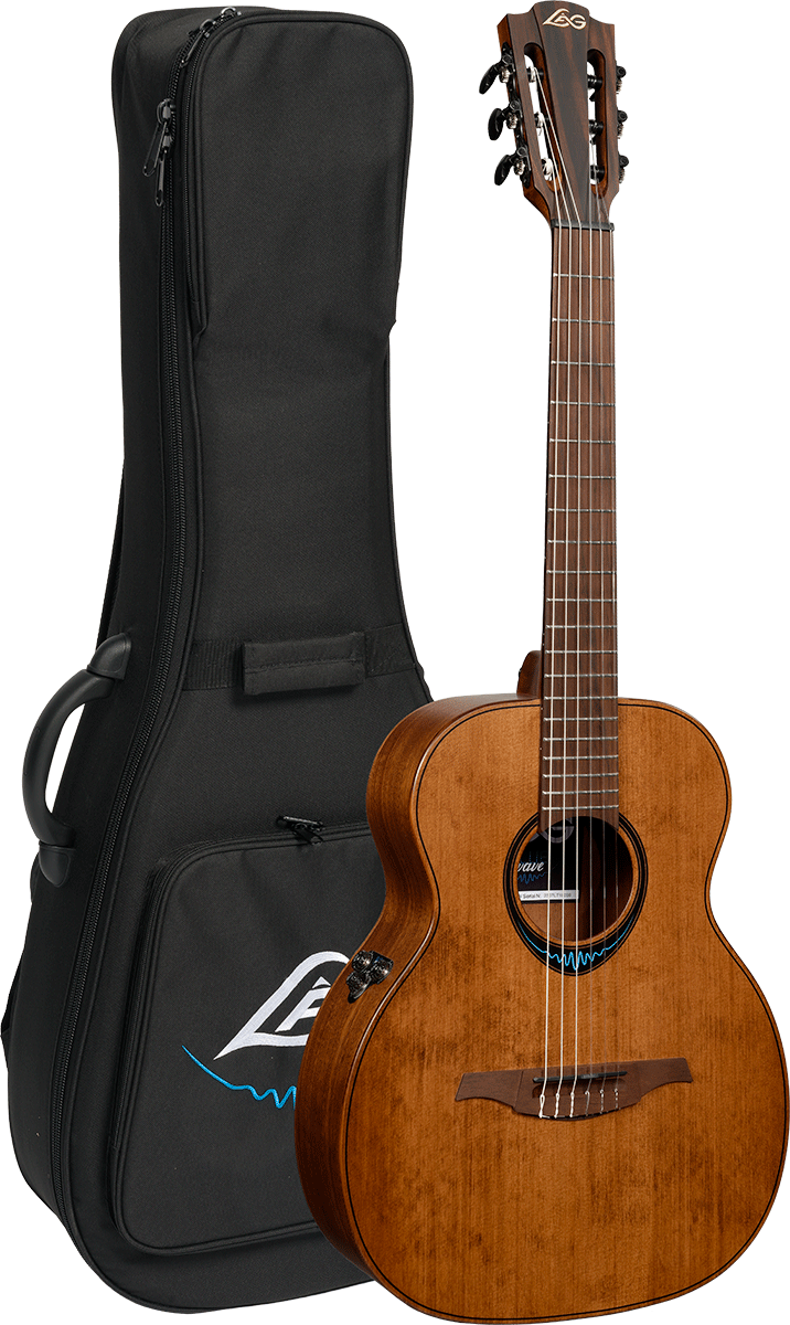 Lag Tnbw1te Bluewave 1 Travel Nylon Cedre Khaya Brbr - Brown - Klassieke gitaar 3/4 - Variation 7