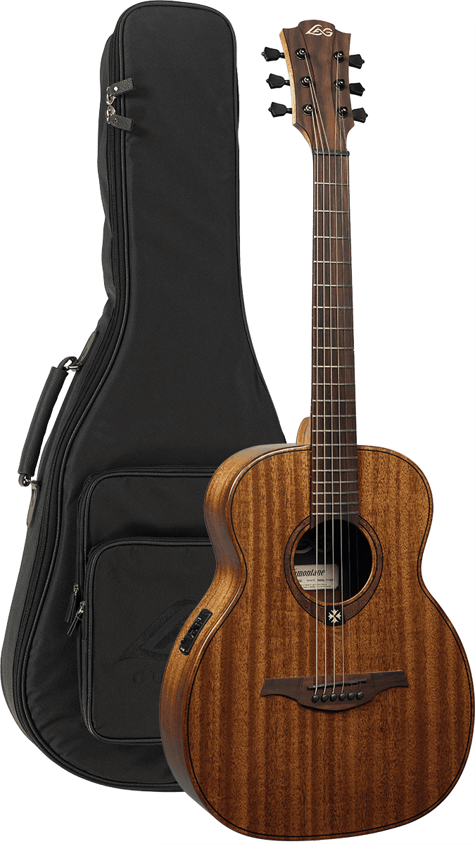 Lag Travel Kae Tramontane Tout Khaya Bro +housse - Naturel Satin - Elektro-akoestische gitaar - Variation 2