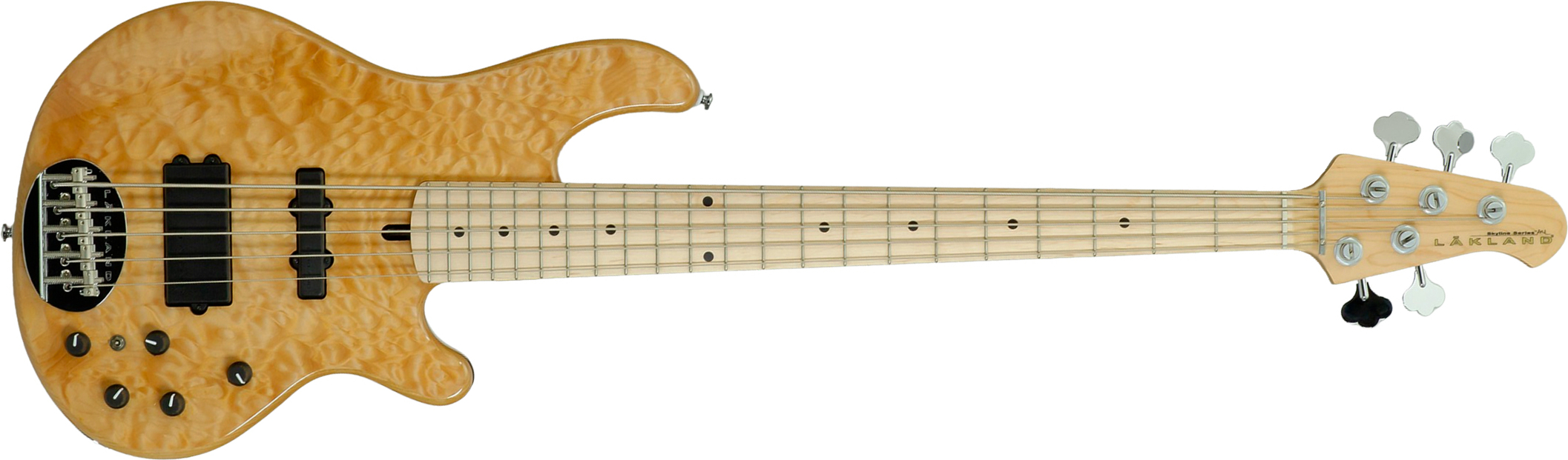 Lakland 55-02 Deluxe Qmt Skyline 5c Active Mn - Solid body elektrische bas - Main picture