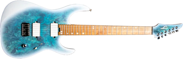 Legator Ninja N6od Overdrive Hh Fishman Fluence Ht Mn - Arctic Blue - Metalen elektrische gitaar - Main picture