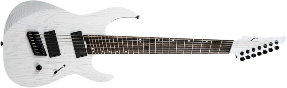 Legator Ninja N7fp Performance 7c Multiscale 2h Ht Eb - White - Multi-scale gitaar - Main picture