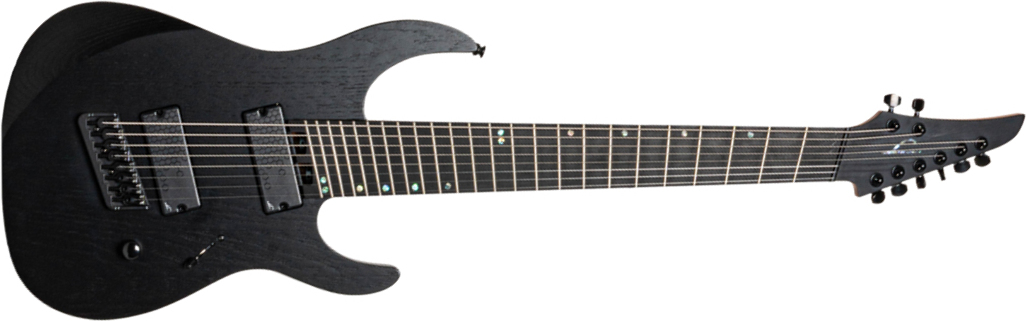 Legator Ninja N8fp 8c Multiscale 2h Ht Eb - Stealth Black - Multi-scale gitaar - Main picture