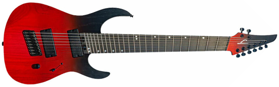 Legator Ninja N8fp Performance Multiscale 2h Ht Eb - Crimson - Multi-scale gitaar - Main picture