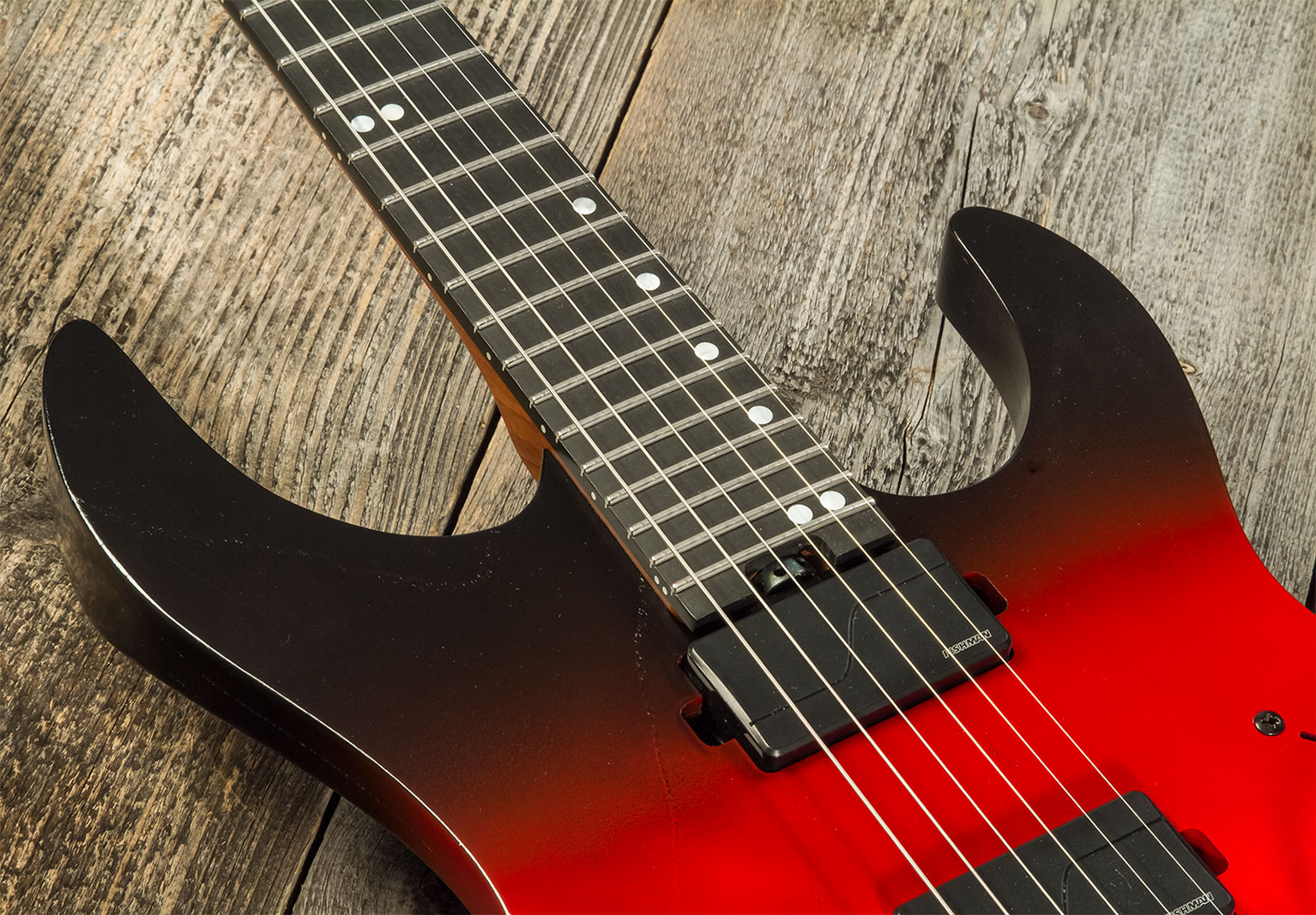 Legator Ninja N6fr 2h Fishman Fluence Modern Fr Eb - Crimson - Metalen elektrische gitaar - Variation 4