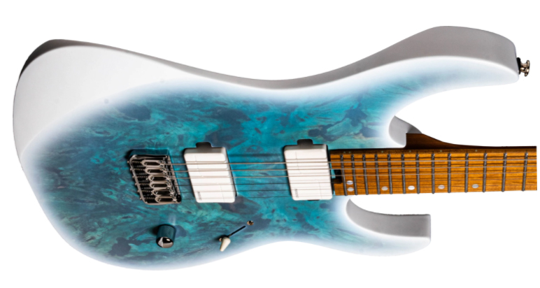 Legator Ninja N6od Overdrive Hh Fishman Fluence Ht Mn - Arctic Blue - Metalen elektrische gitaar - Variation 2