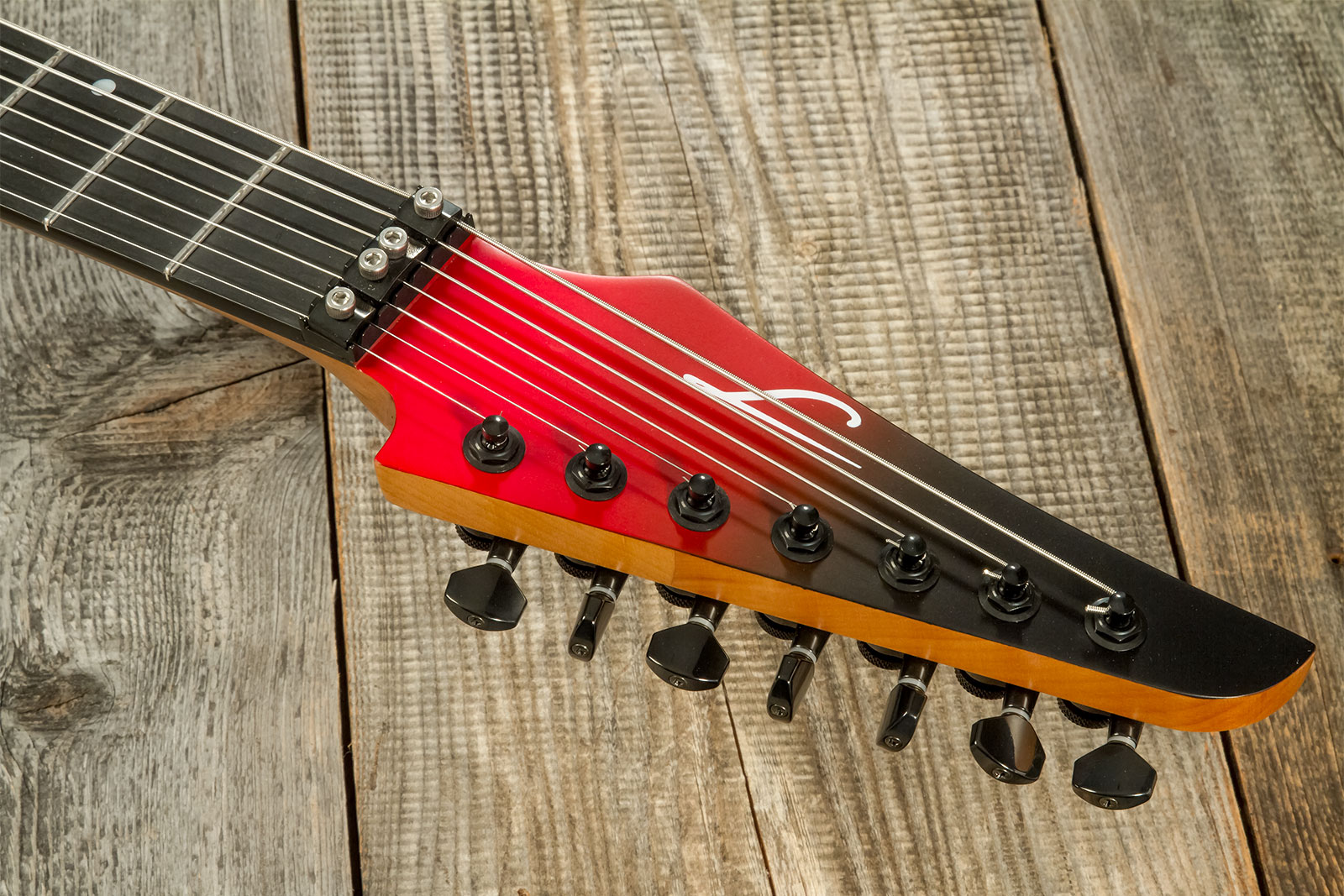 Legator Ninja N7fr 2h Fishman Fluence Modern Fr Eb - Crimson - 7-snarige elektrische gitaar - Variation 7