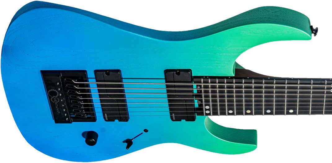 Legator Ninja N8ep Performance 8c 2h Fishman Fluence Modern Ht Ric - Pacific Aqua - Bariton elektrische gitaar - Variation 2