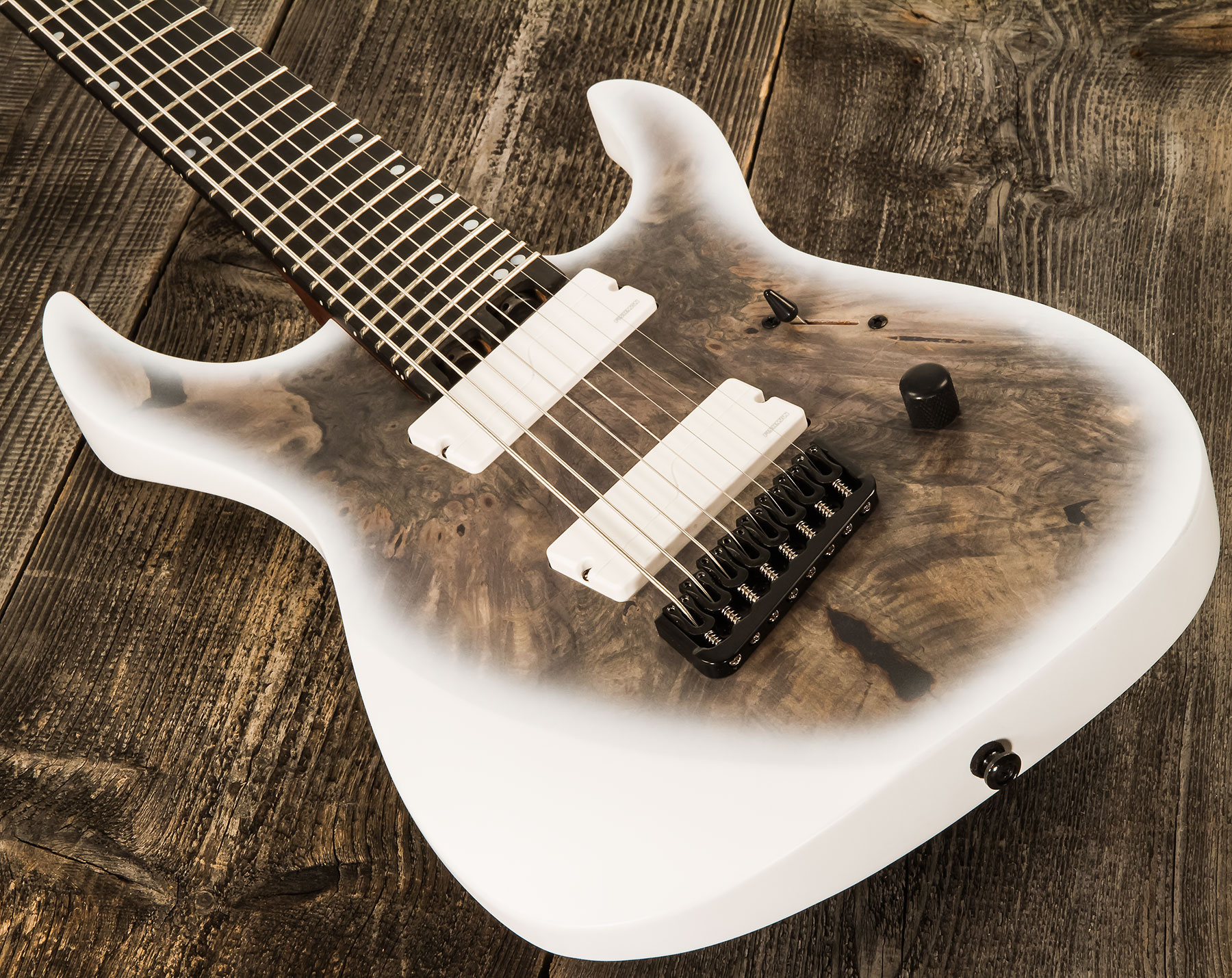 Legator Ninja N8fod Overdrive 8c Fanned Frets 2h Fishman Fluence Ht Mn - Black Ice - Multi-scale gitaar - Variation 2