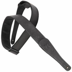 Gitaarriem Levy's M7GG-BLK Garment Leather Guitar Strap - Black