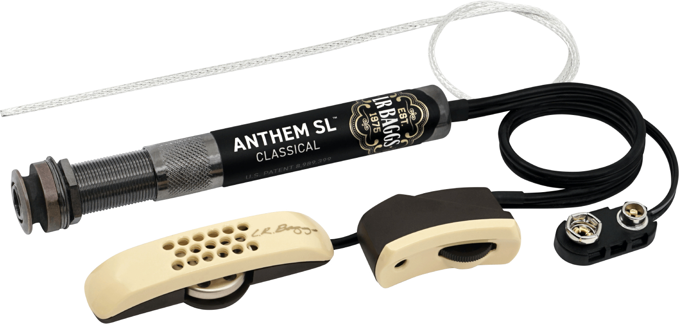 Lr Baggs Micro Anthem + Element Cordes Nylon Preampli Jack - Voorversterker voor gitaar en bas - Main picture