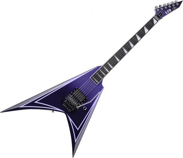 Solid body elektrische gitaar Ltd Alexi Hexed - Purple fade w/ pinstripes