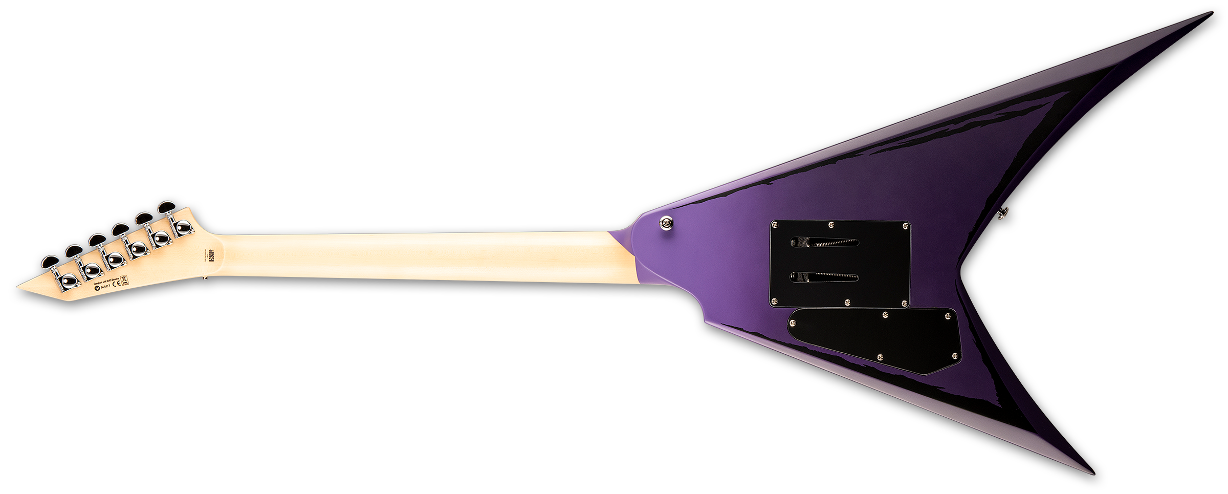 Ltd Alexi Laiho Ripped Signature Hs Fr Eb - Purple Fade Satin W/ Pinstripes - Metalen elektrische gitaar - Variation 1