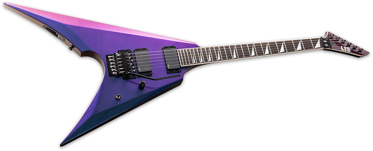 Ltd Arrow-1000 Hh Emg Fr Eb - Violet Andromeda - Metalen elektrische gitaar - Variation 1