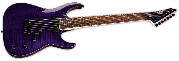 Solid body elektrische gitaar Ltd Brian Head Welch SH-207 - see thru purple