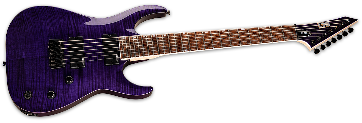 Ltd Brian Head Welch Sh-207 Signature Hh Ht Jat - See Thru Purple - 7-snarige elektrische gitaar - Variation 1
