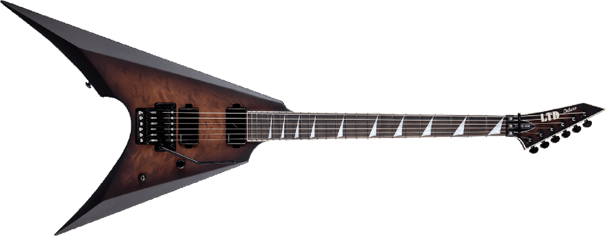 Ltd Arrow-1000 Floyd Rose Hh Fishman Fluence Modern Ht Eb - Dark Brown Sunburst - Metalen elektrische gitaar - Main picture