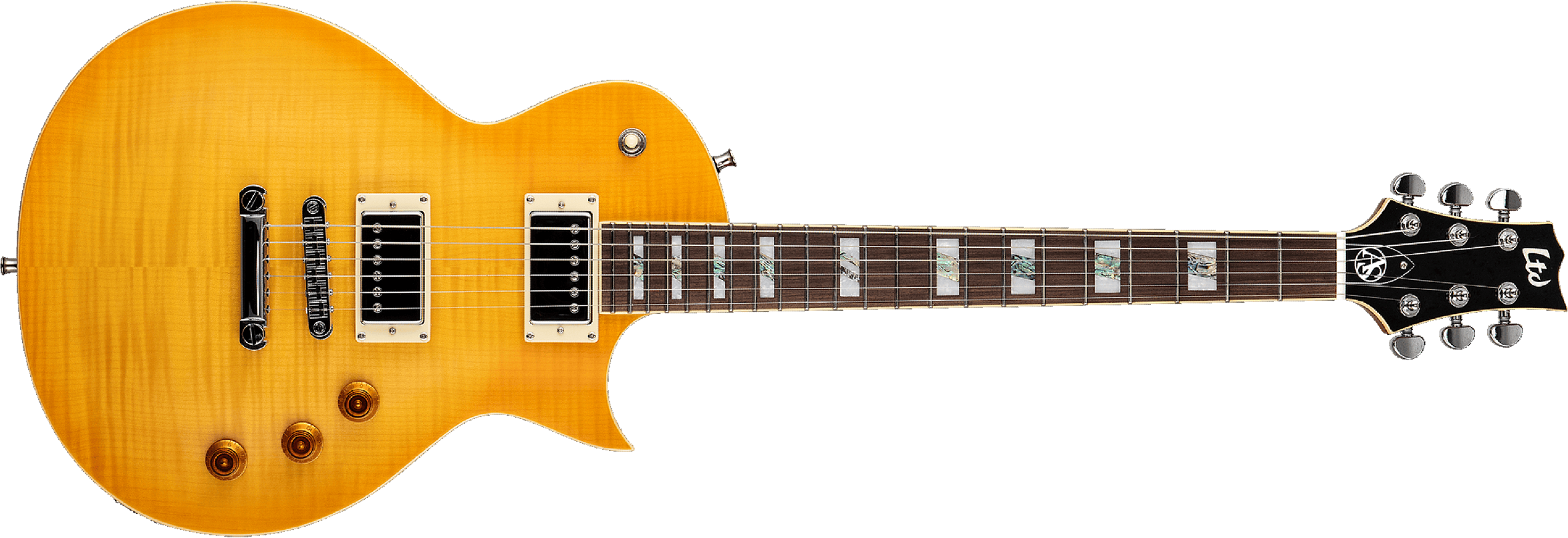 Ltd As1fm Alex Skolnick Signature Ht Hh Pf - Lemon Burst - Enkel gesneden elektrische gitaar - Main picture