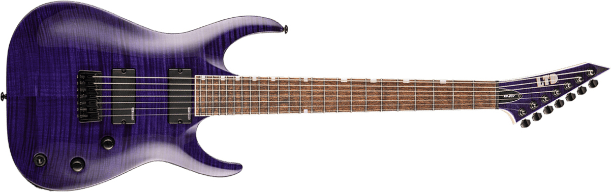 Ltd Brian Head Welch Sh-207 Signature Hh Ht Jat - See Thru Purple - 7-snarige elektrische gitaar - Main picture